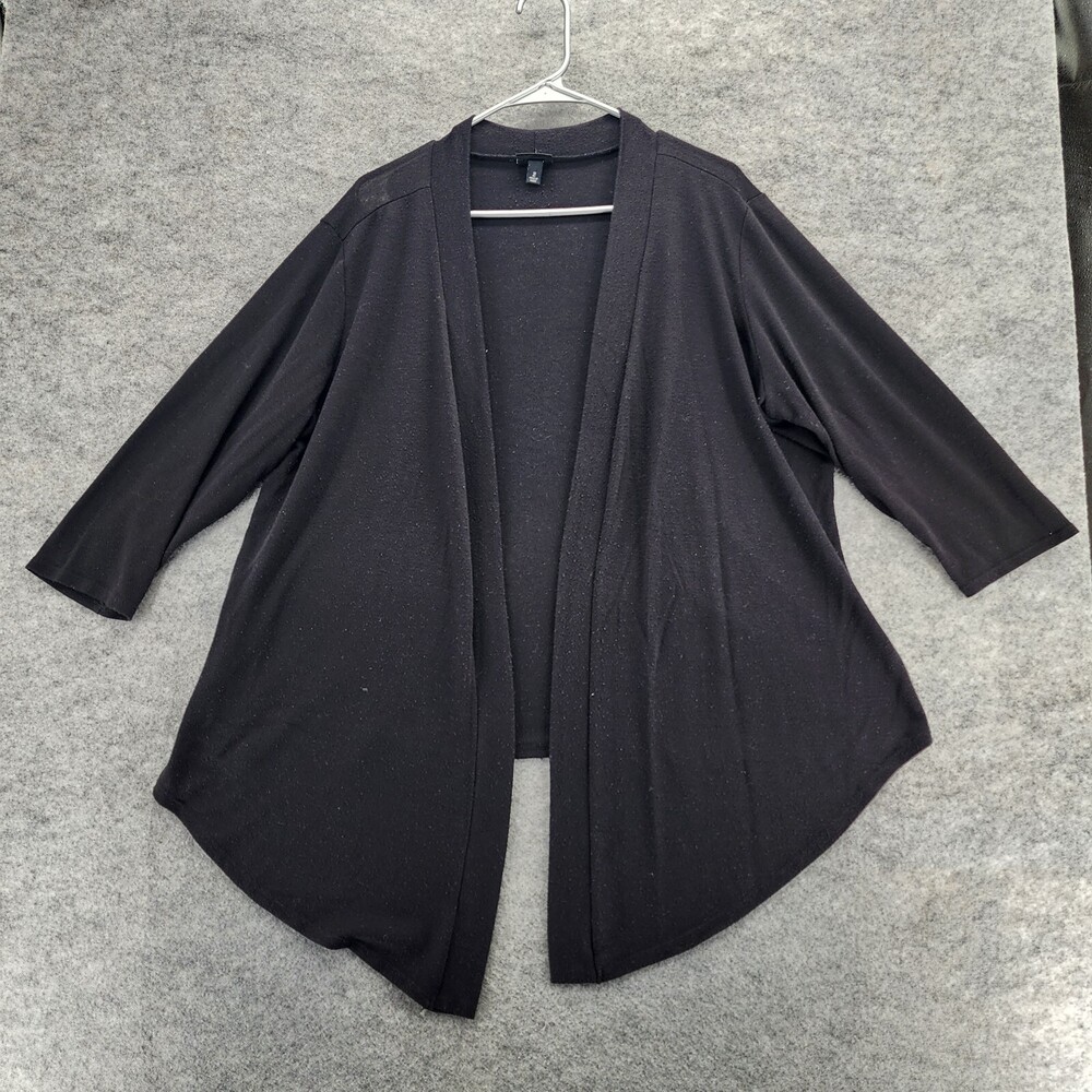 Torrid Sweater Womens Size 2 Open Front Cardigan Long Sleeve Black